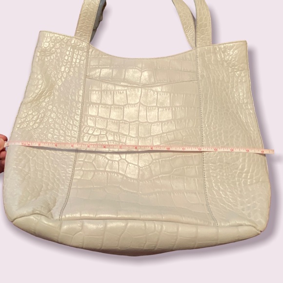 BRAHMIN White Bag Large Shoulder Pebble Off-White - Picture 10 of 13